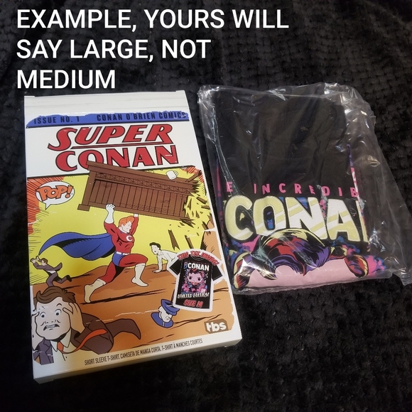 NEW Funko Pop Conan O'Brien t-shirt L DEADSTOCK - Picture 4 of 5